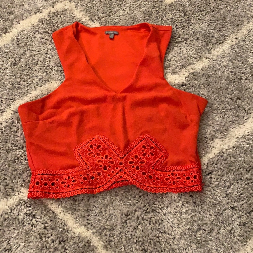 Coral crop top 🌸